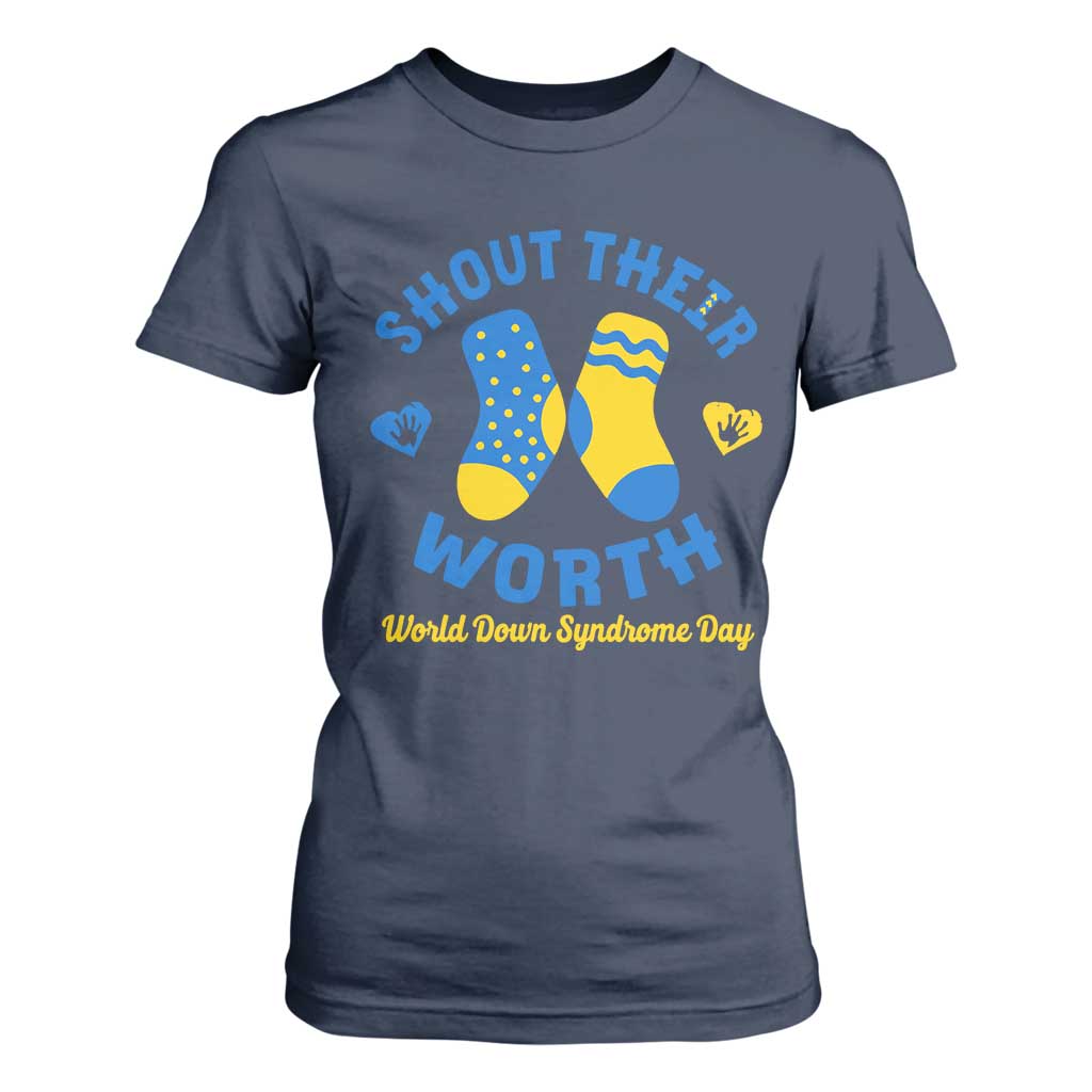 World Down Syndrome Day T Shirt For Women 321 Support Shout Their Worth