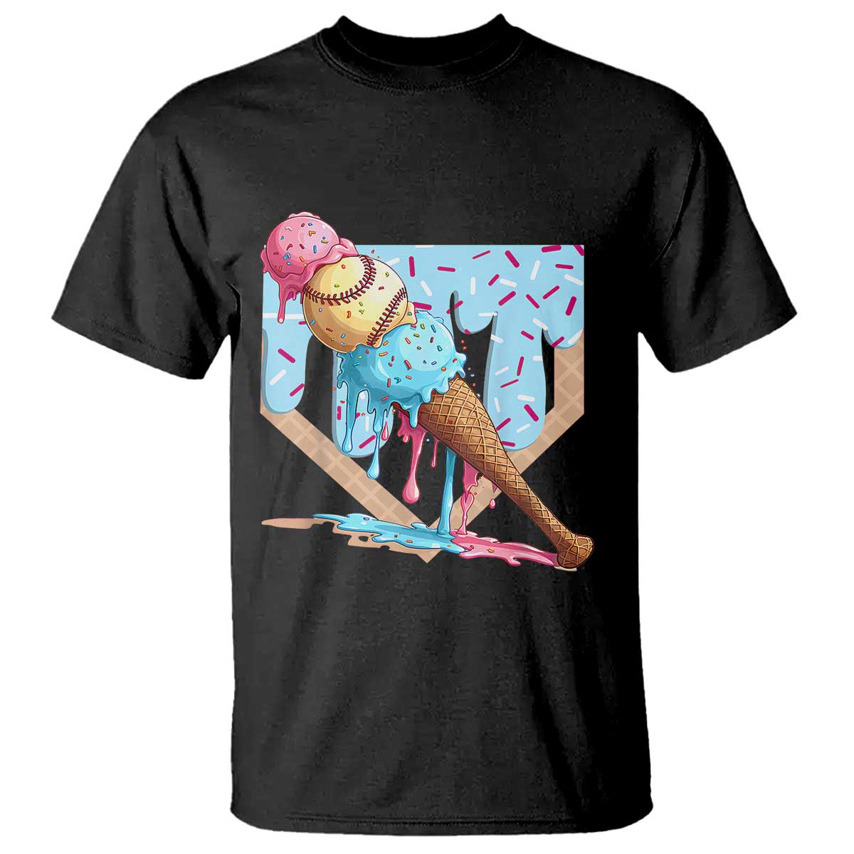 baseball-ice-cream-dripping-t-shirt-baseball-bat-home-plate-drip
