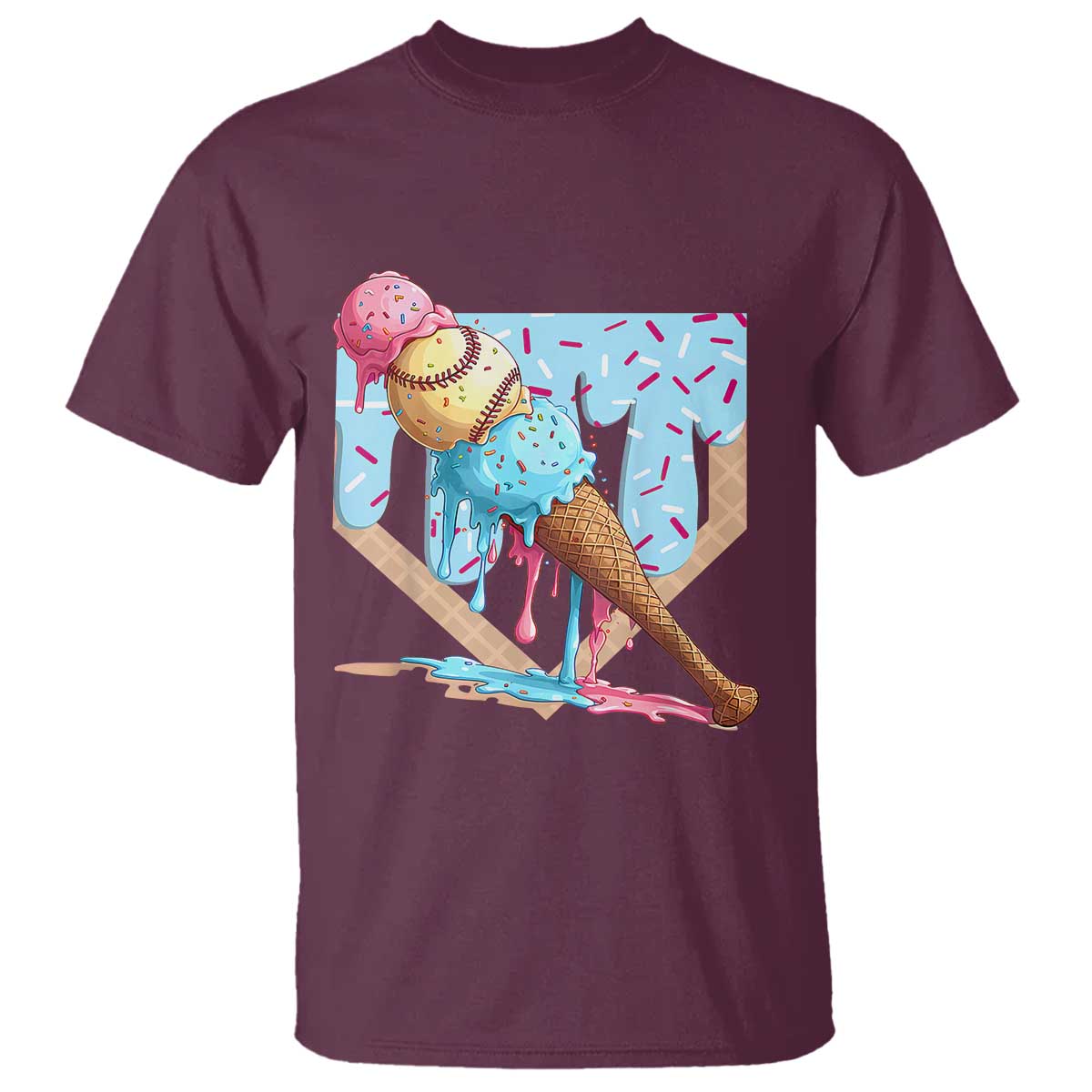 baseball-ice-cream-dripping-t-shirt-baseball-bat-home-plate-drip