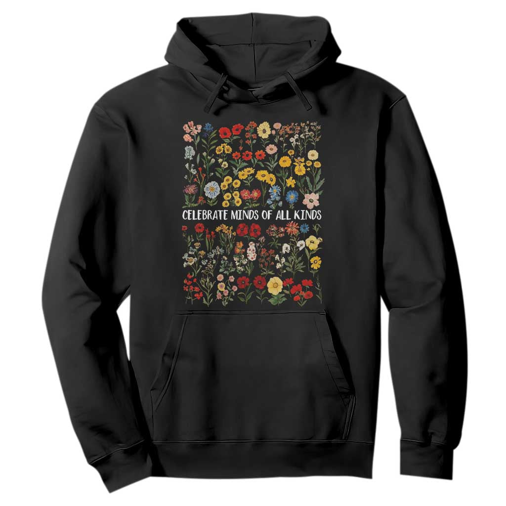 Autism Support Hoodie Neurodiversity Celebrate Minds of All Kinds