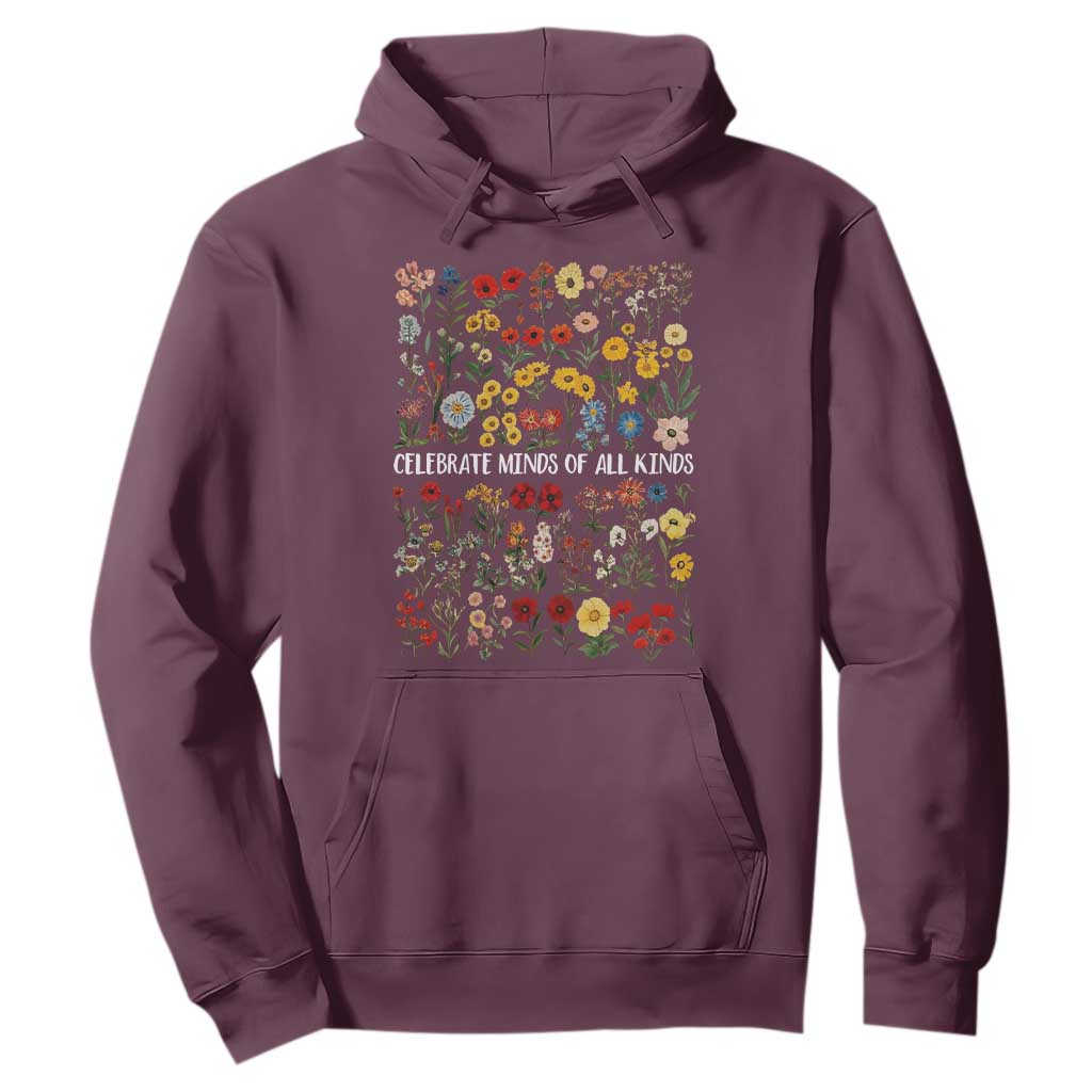 Autism Support Hoodie Neurodiversity Celebrate Minds of All Kinds