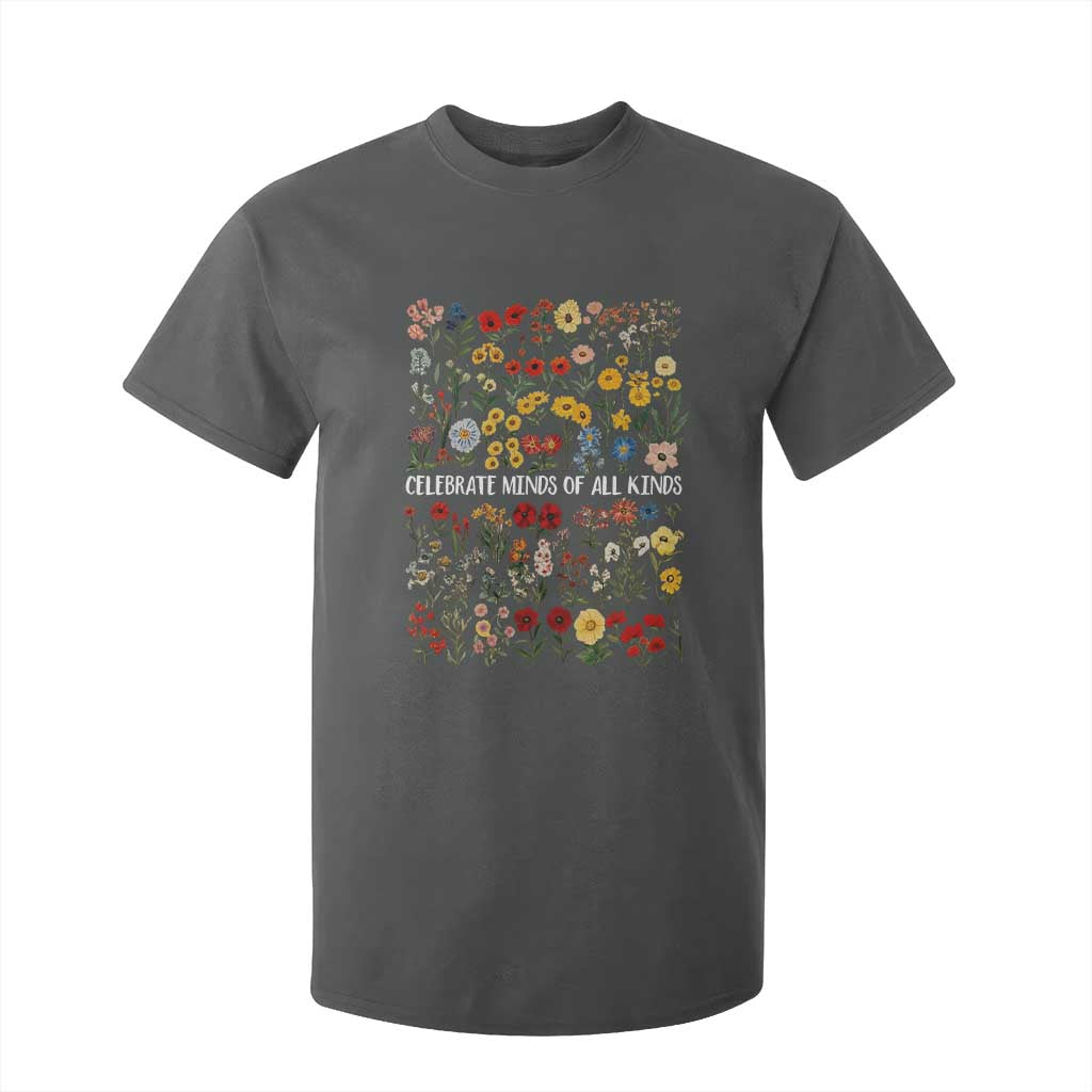 Autism Support T Shirt For Kid Neurodiversity Celebrate Minds of All Kinds
