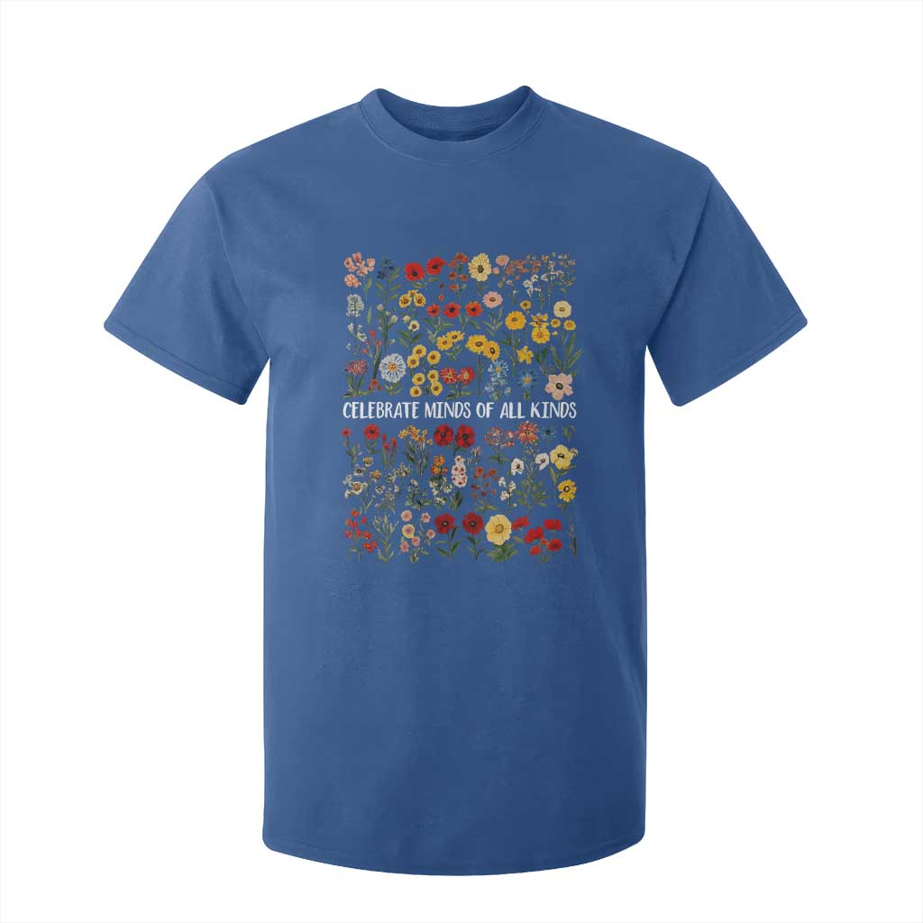Autism Support T Shirt For Kid Neurodiversity Celebrate Minds of All Kinds