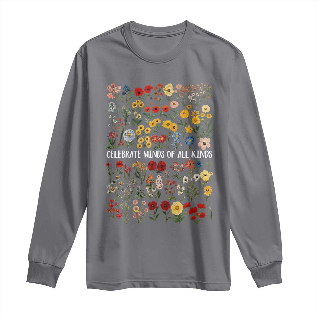 Autism Support Long Sleeve Shirt Neurodiversity Celebrate Minds of All Kinds
