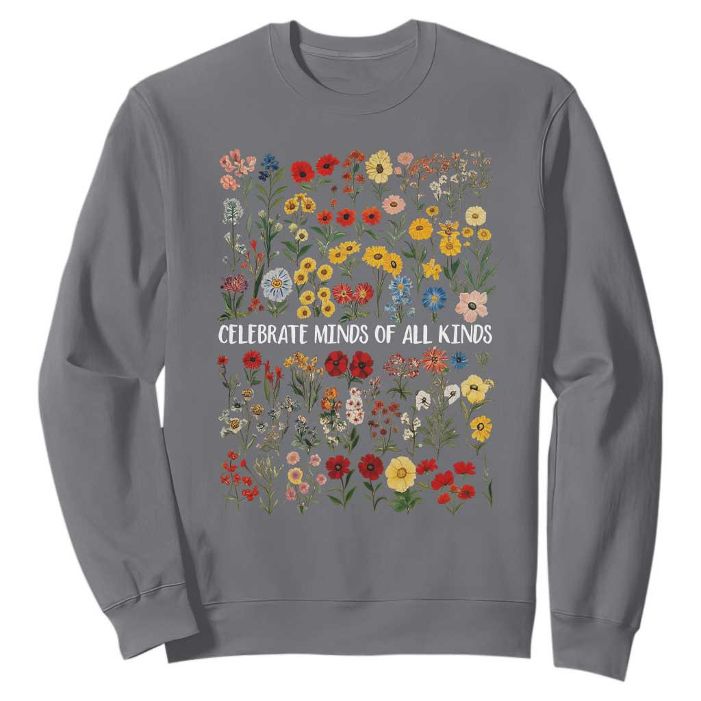 Autism Support Sweatshirt Neurodiversity Celebrate Minds of All Kinds