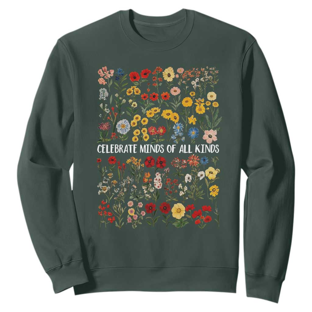 Autism Support Sweatshirt Neurodiversity Celebrate Minds of All Kinds
