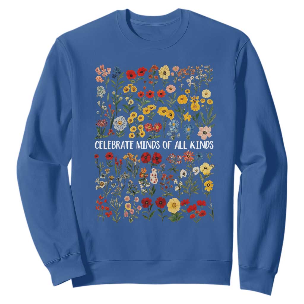 Autism Support Sweatshirt Neurodiversity Celebrate Minds of All Kinds