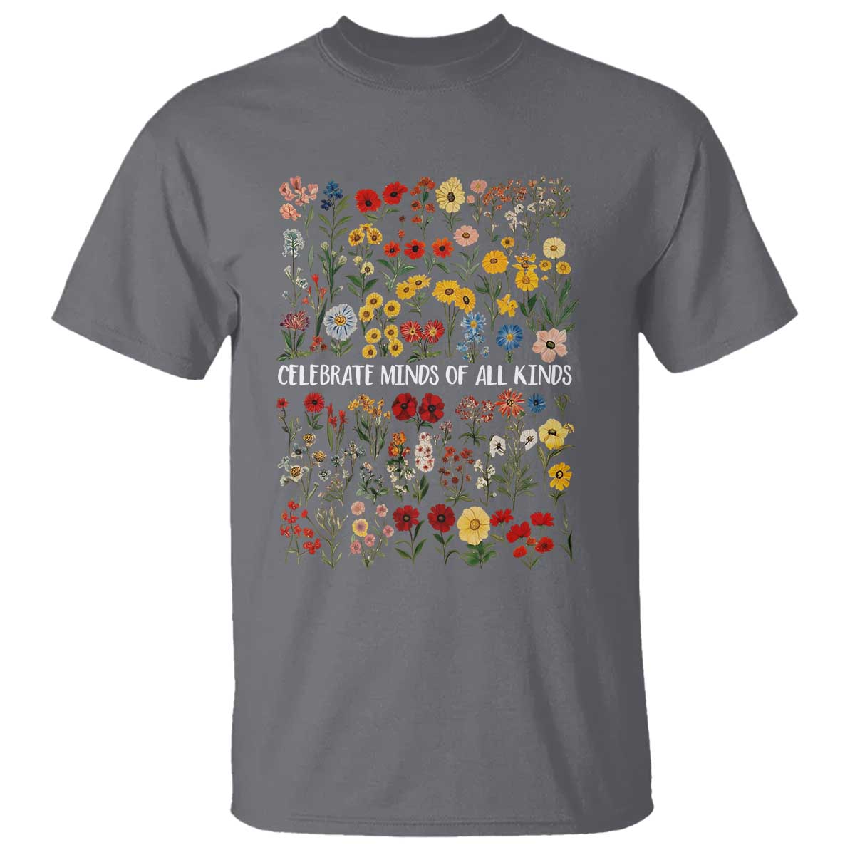 Autism Support T Shirt Neurodiversity Celebrate Minds of All Kinds