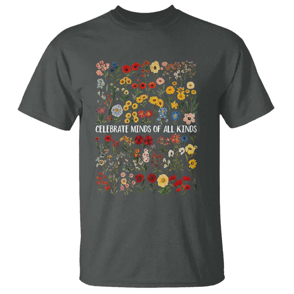 Autism Support T Shirt Neurodiversity Celebrate Minds of All Kinds