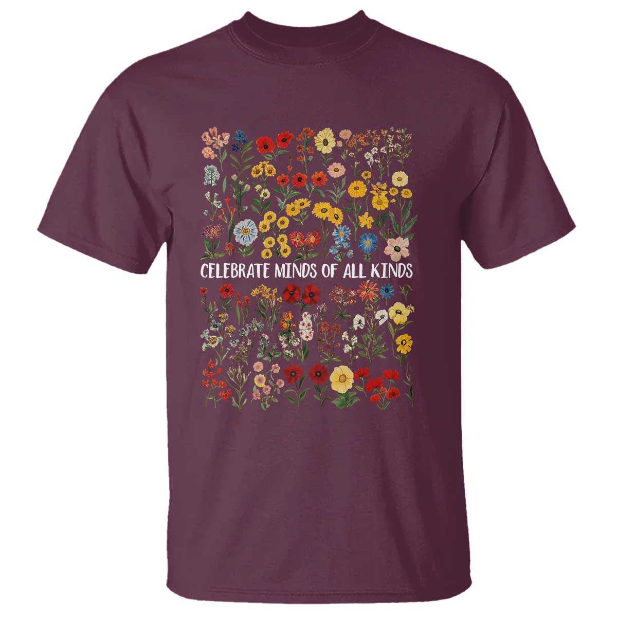 Autism Support T Shirt Neurodiversity Celebrate Minds of All Kinds