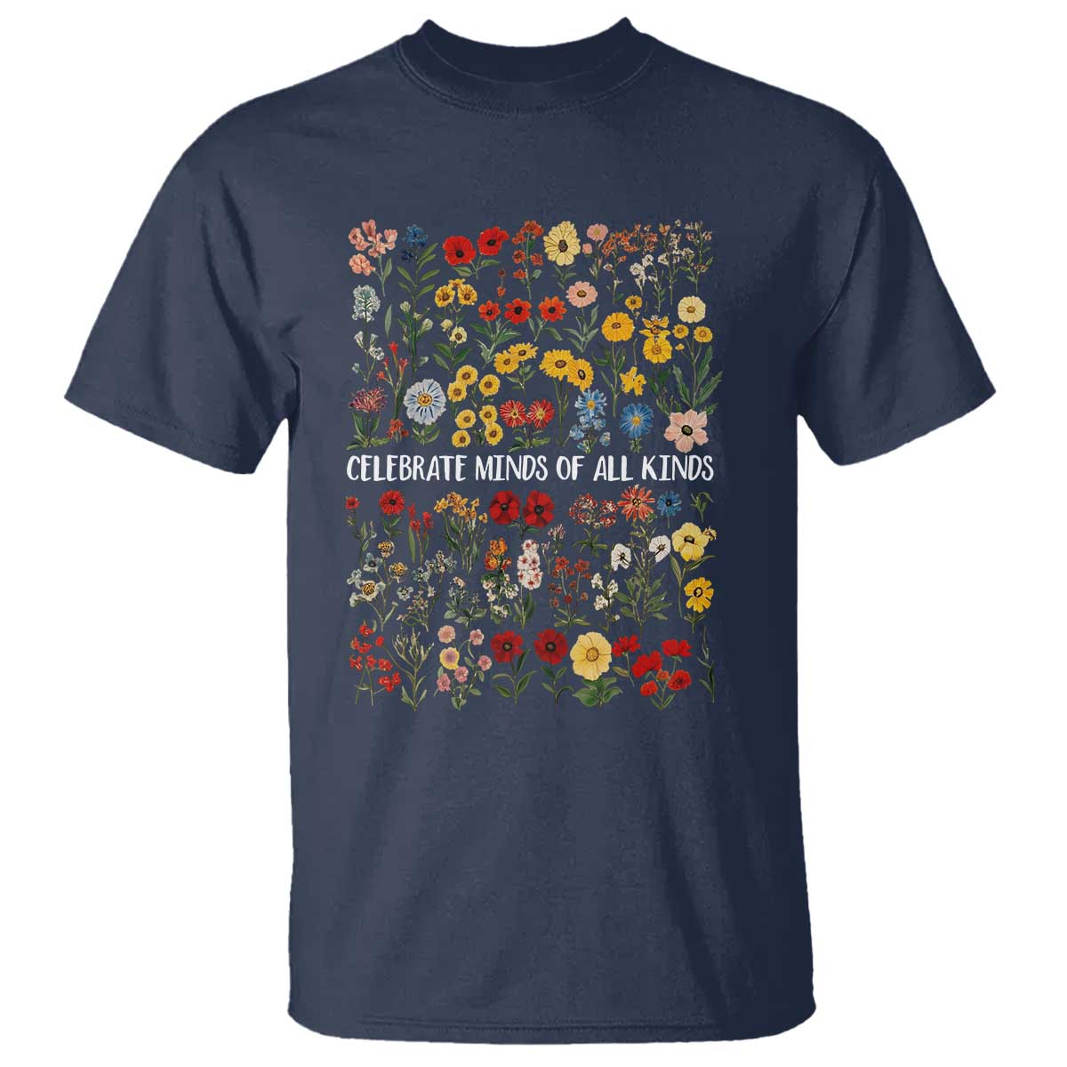 Autism Support T Shirt Neurodiversity Celebrate Minds of All Kinds