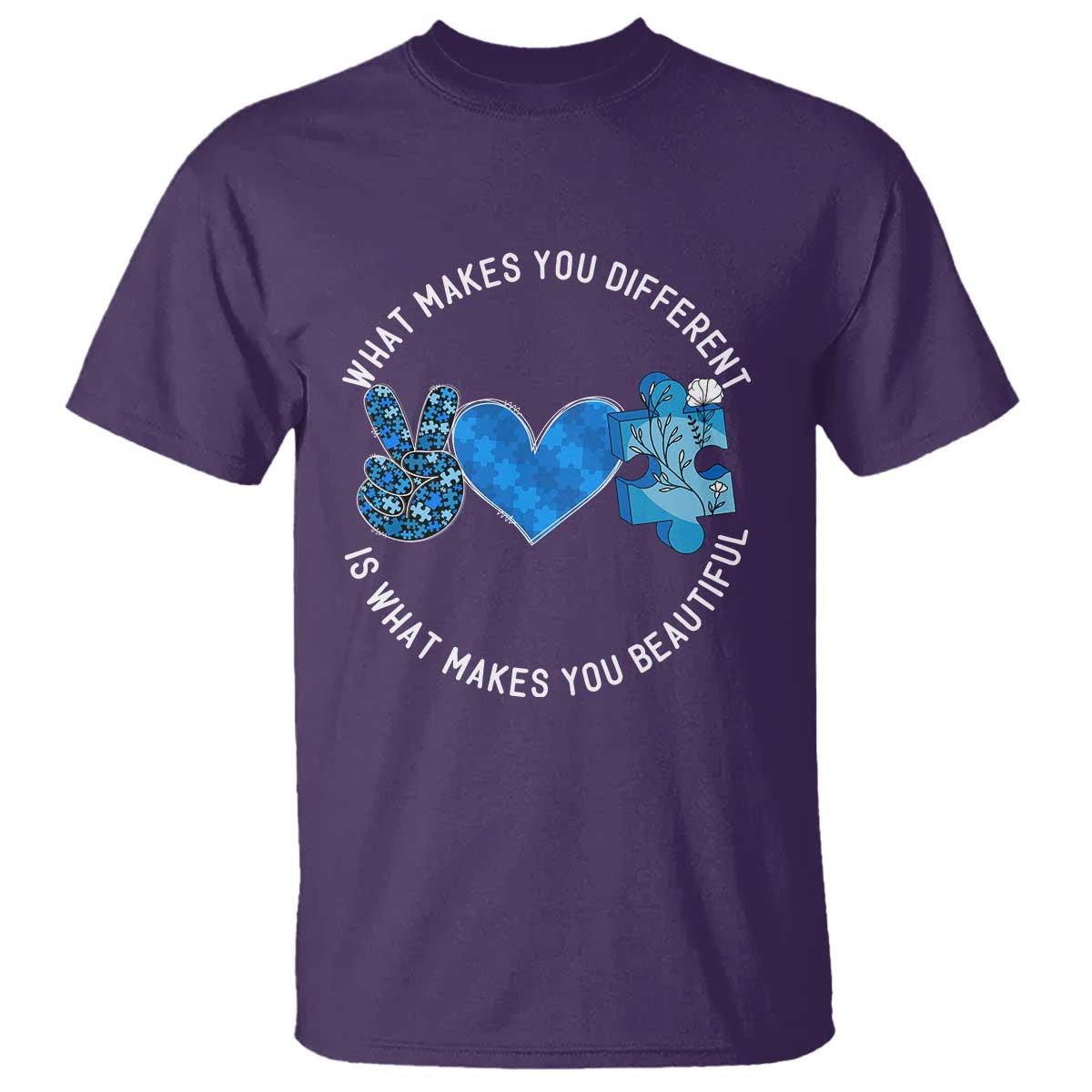 Autism Support T Shirt What Makes You Different Is What Makes You Beautiful