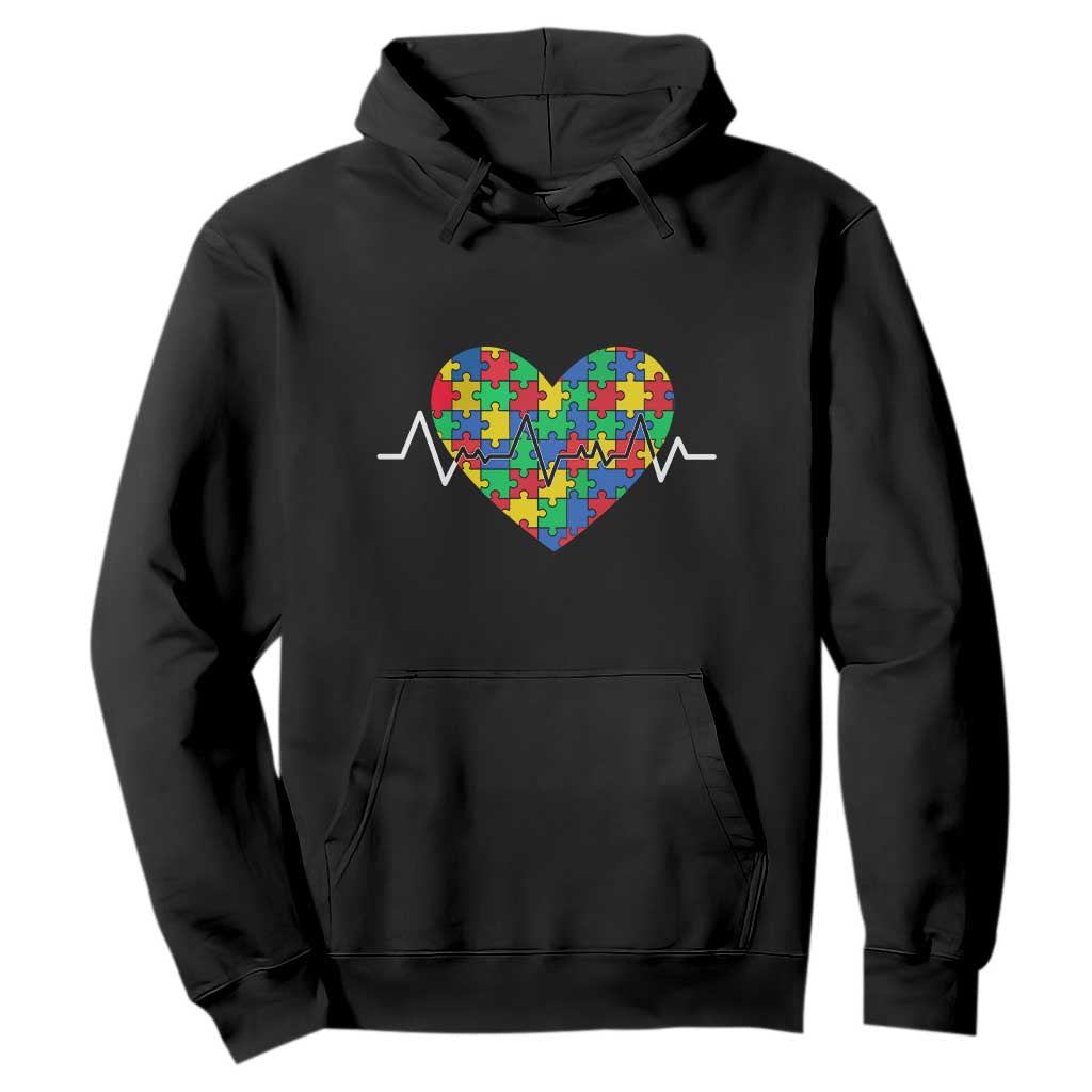 Autism Support Love Heart Puzzle Acceptance Hoodie