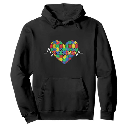 Autism Support Love Heart Puzzle Acceptance Hoodie