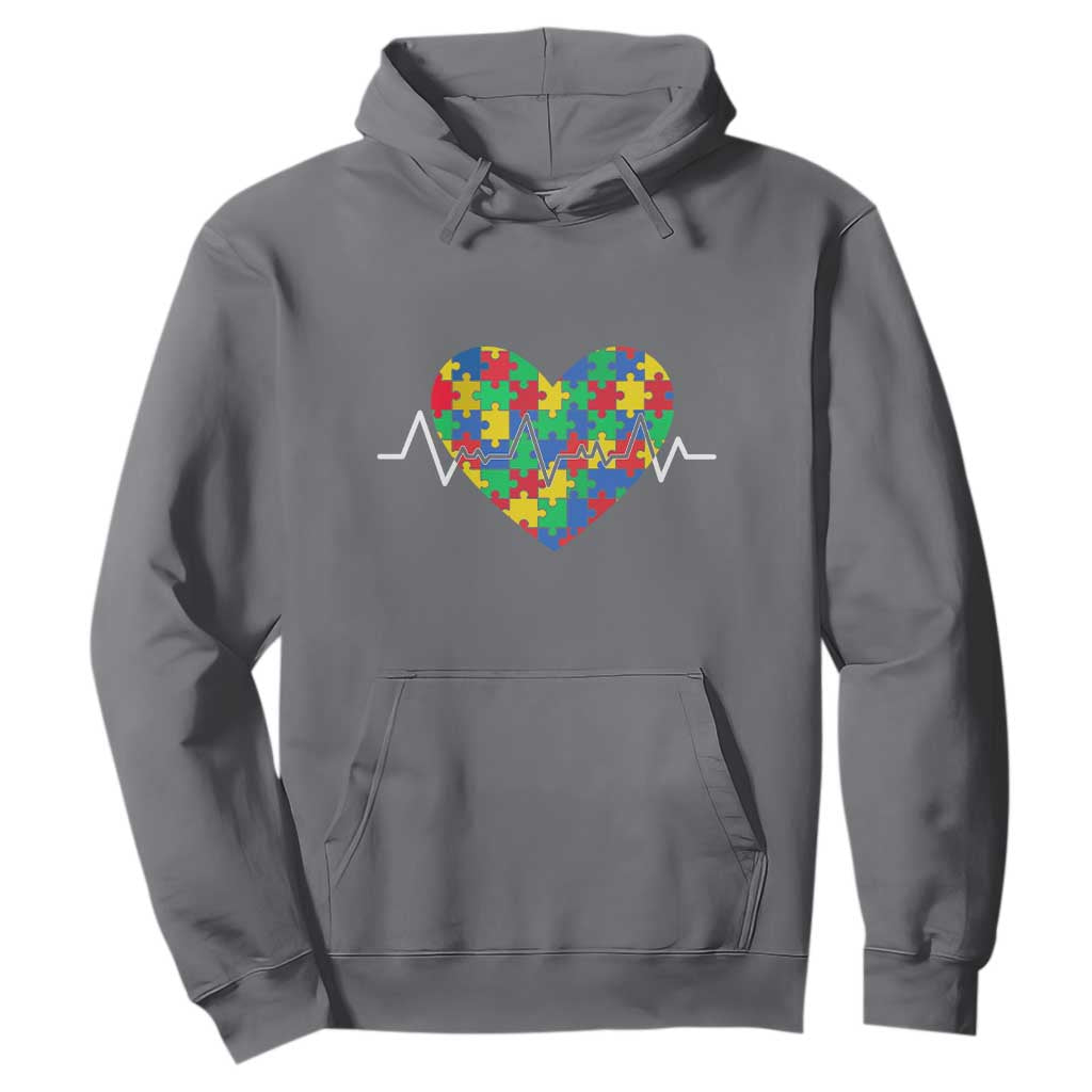 Autism Support Love Heart Puzzle Acceptance Hoodie
