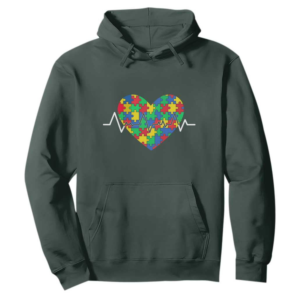 Autism Support Love Heart Puzzle Acceptance Hoodie
