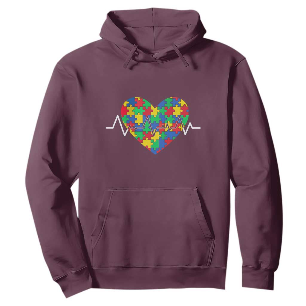 Autism Support Love Heart Puzzle Acceptance Hoodie