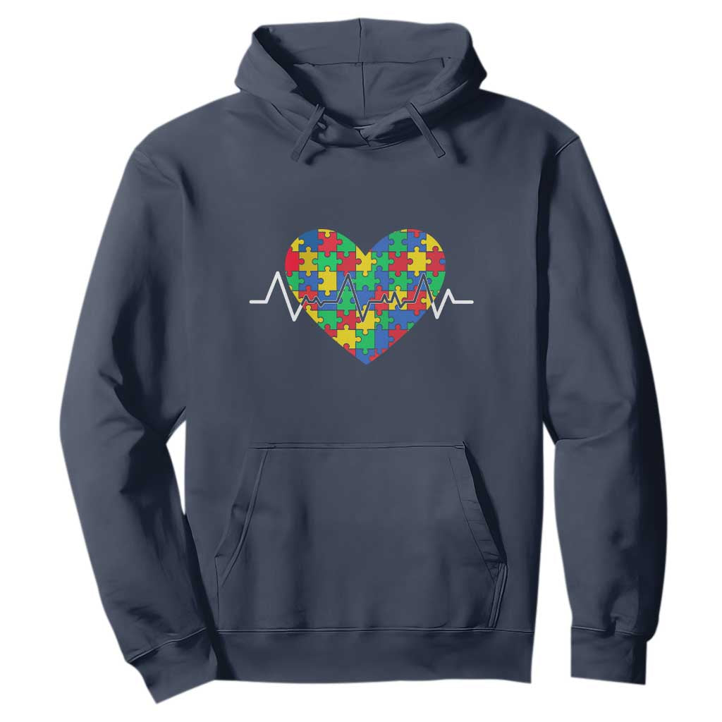Autism Support Love Heart Puzzle Acceptance Hoodie