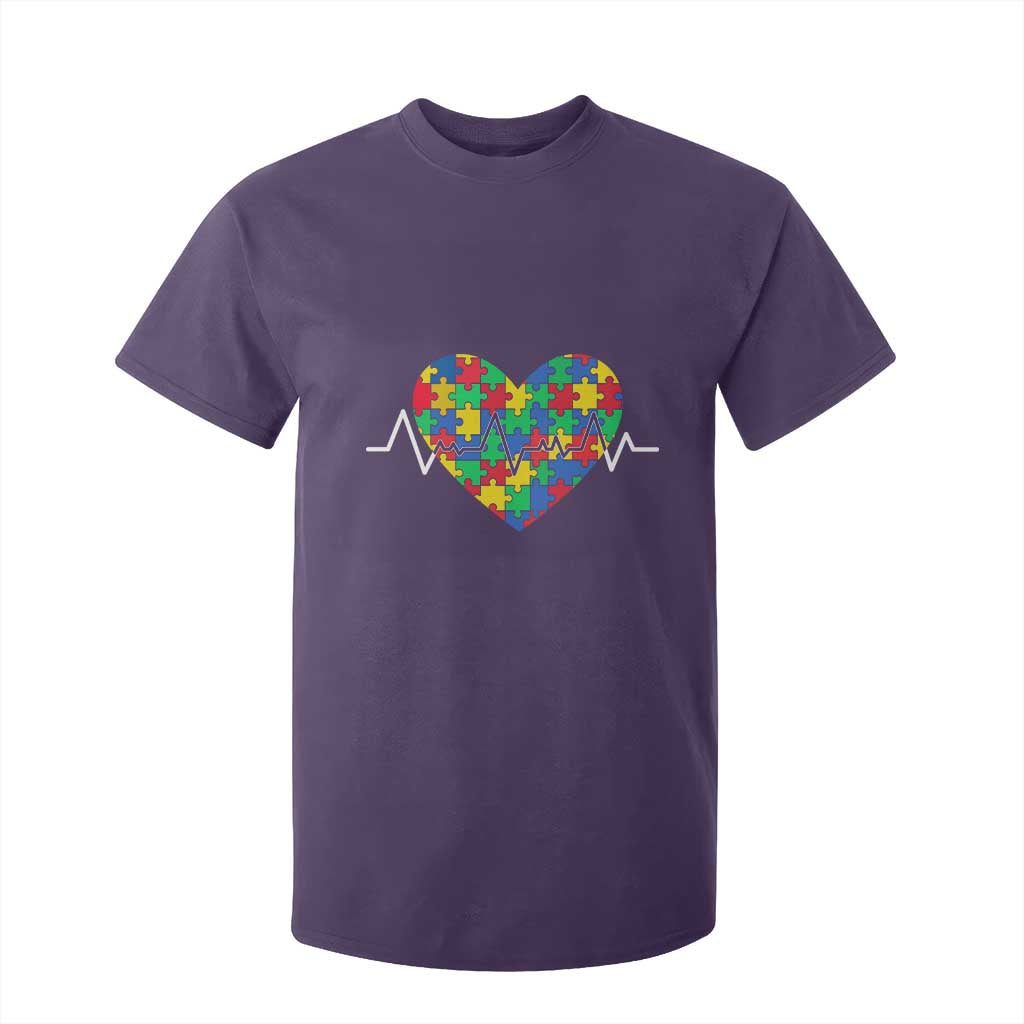Autism Support Love Heart Puzzle Acceptance T Shirt For Kid