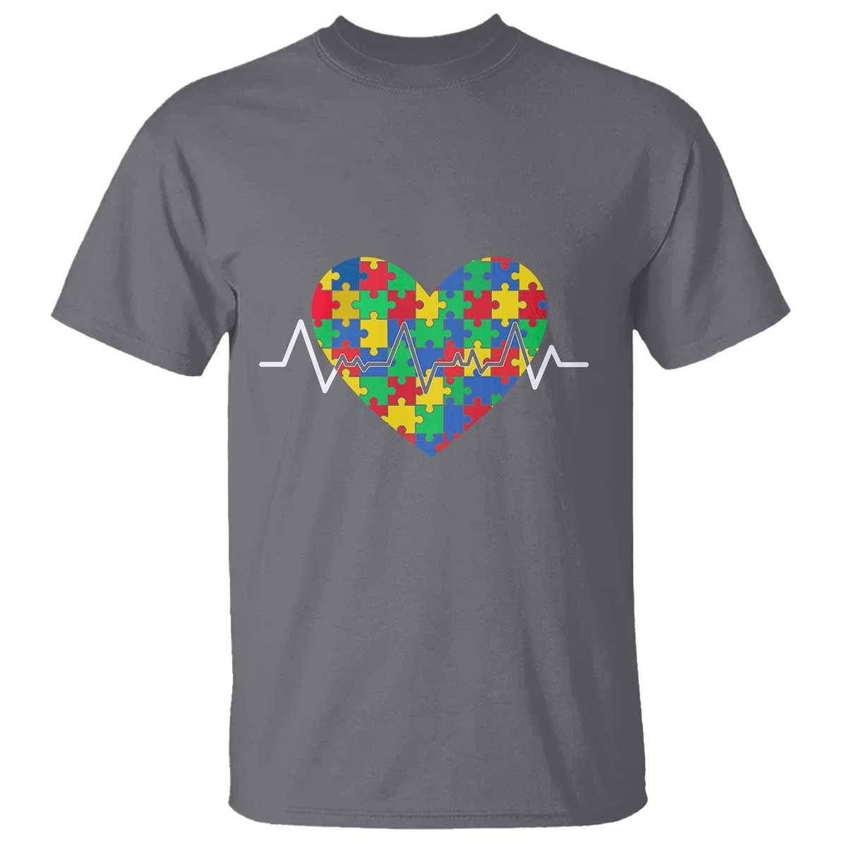 Autism Support Love Heart Puzzle Acceptance T Shirt