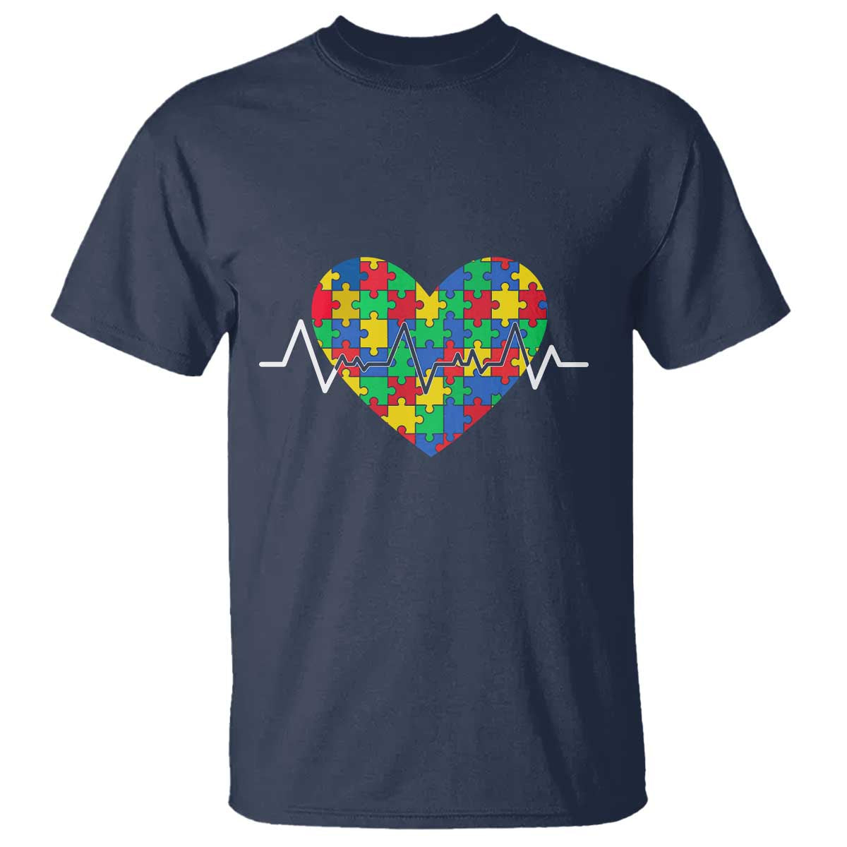 Autism Support Love Heart Puzzle Acceptance T Shirt