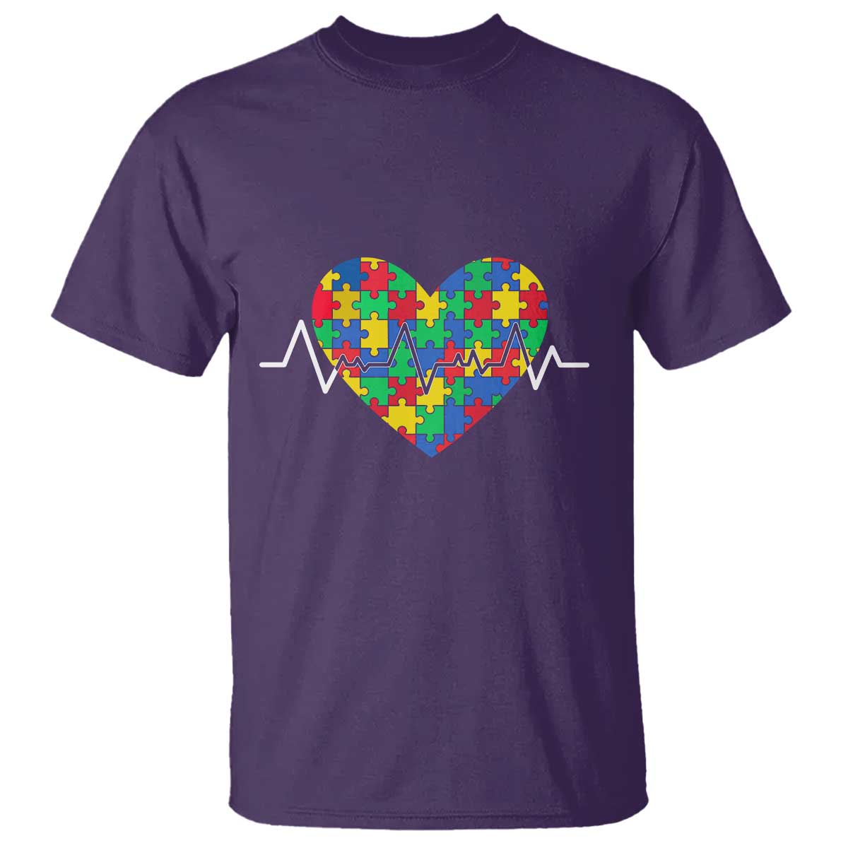 Autism Support Love Heart Puzzle Acceptance T Shirt