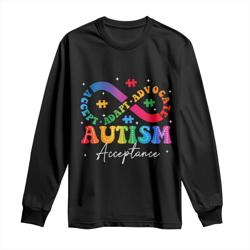 Autism Support Acceptance Long Sleeve Shirt Infinity Symbol Neurodiversity