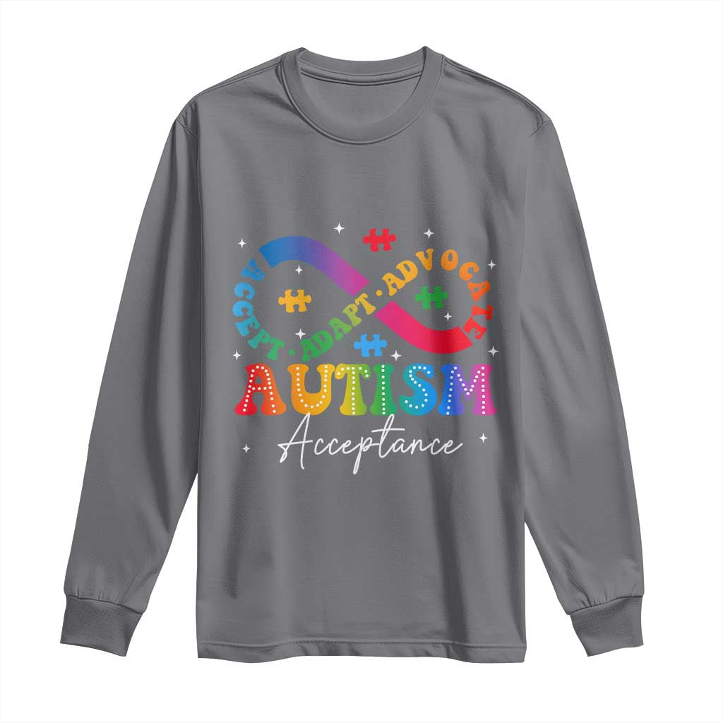 Autism Support Acceptance Long Sleeve Shirt Infinity Symbol Neurodiversity