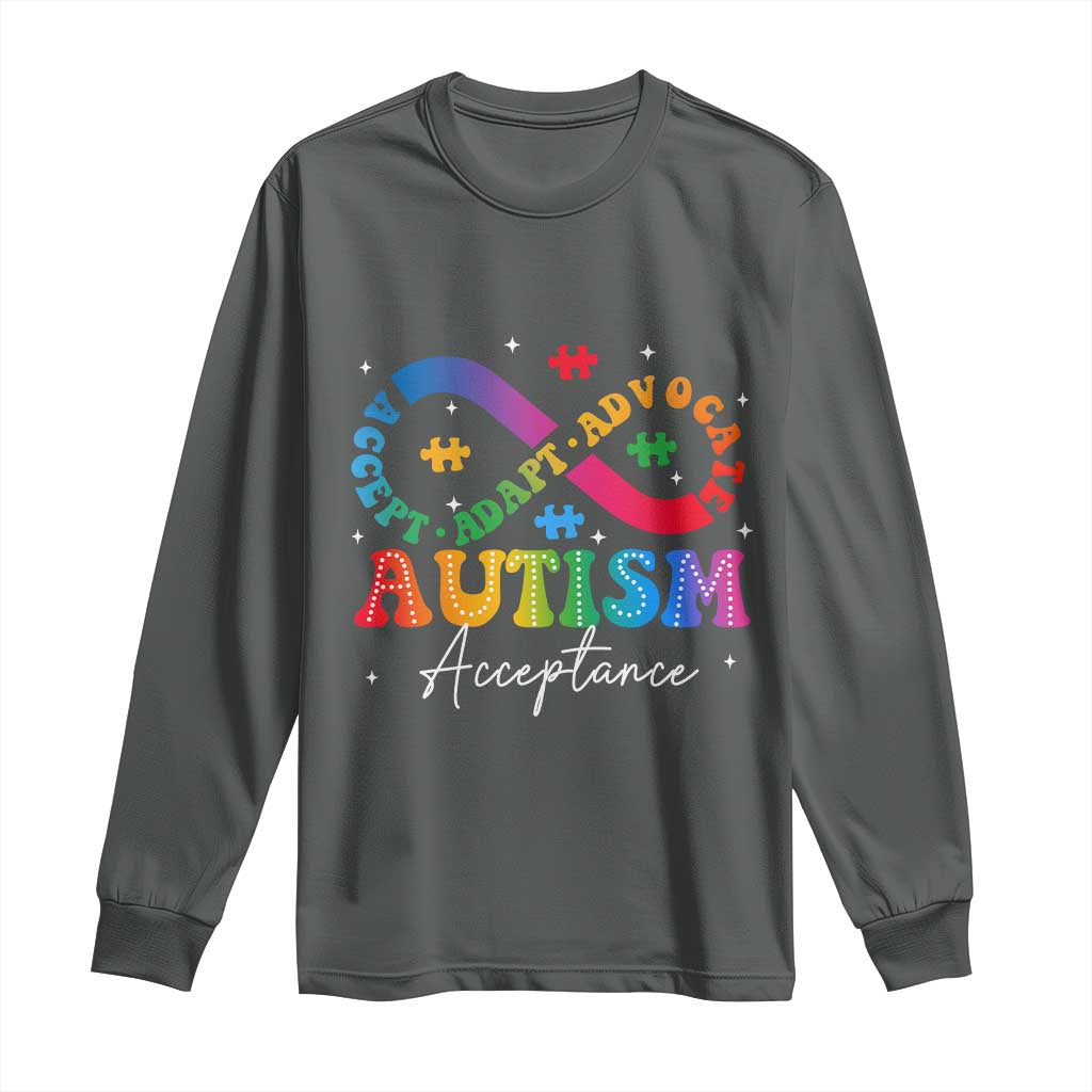 Autism Support Acceptance Long Sleeve Shirt Infinity Symbol Neurodiversity