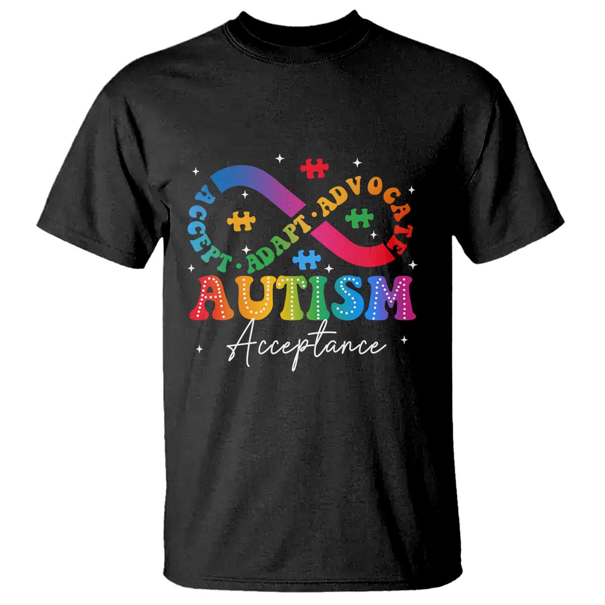 Autism Support Acceptance T Shirt Infinity Symbol Neurodiversity
