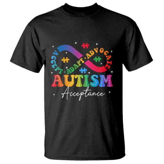 Autism Support Acceptance T Shirt Infinity Symbol Neurodiversity