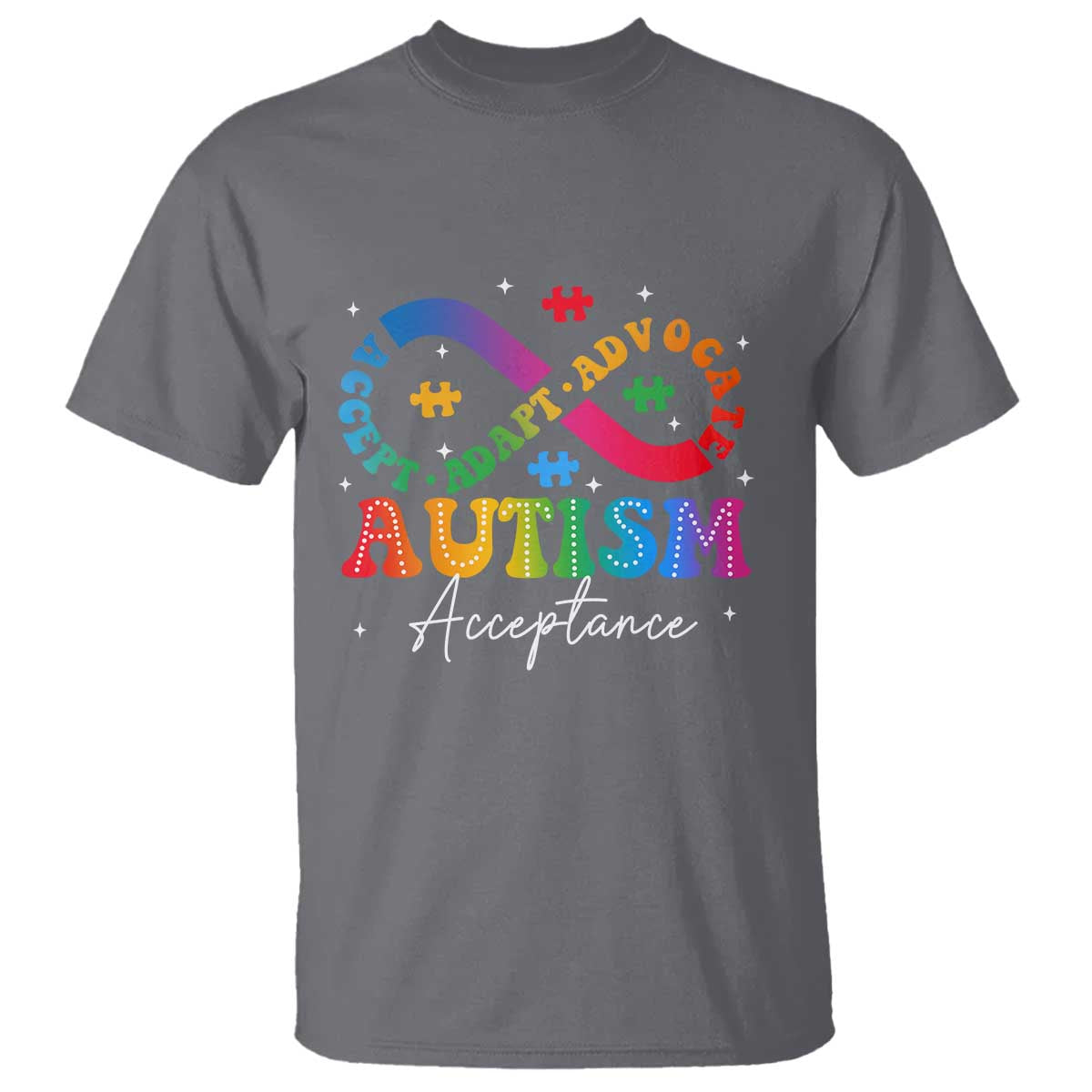 Autism Support Acceptance T Shirt Infinity Symbol Neurodiversity