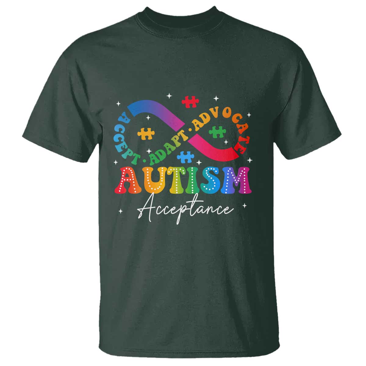 Autism Support Acceptance T Shirt Infinity Symbol Neurodiversity
