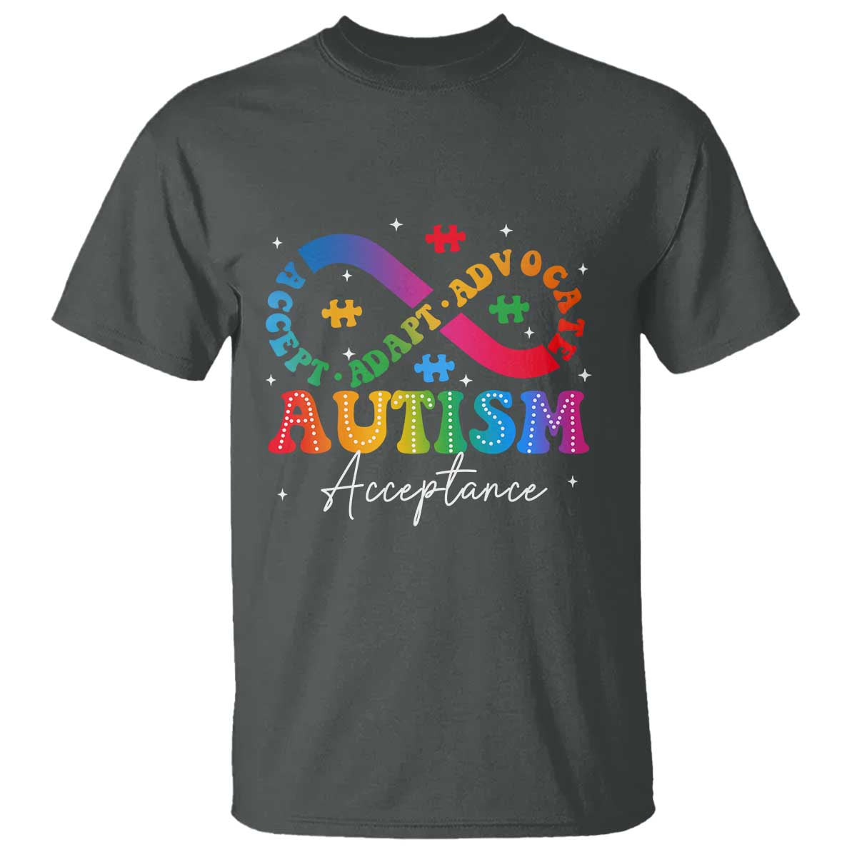 Autism Support Acceptance T Shirt Infinity Symbol Neurodiversity