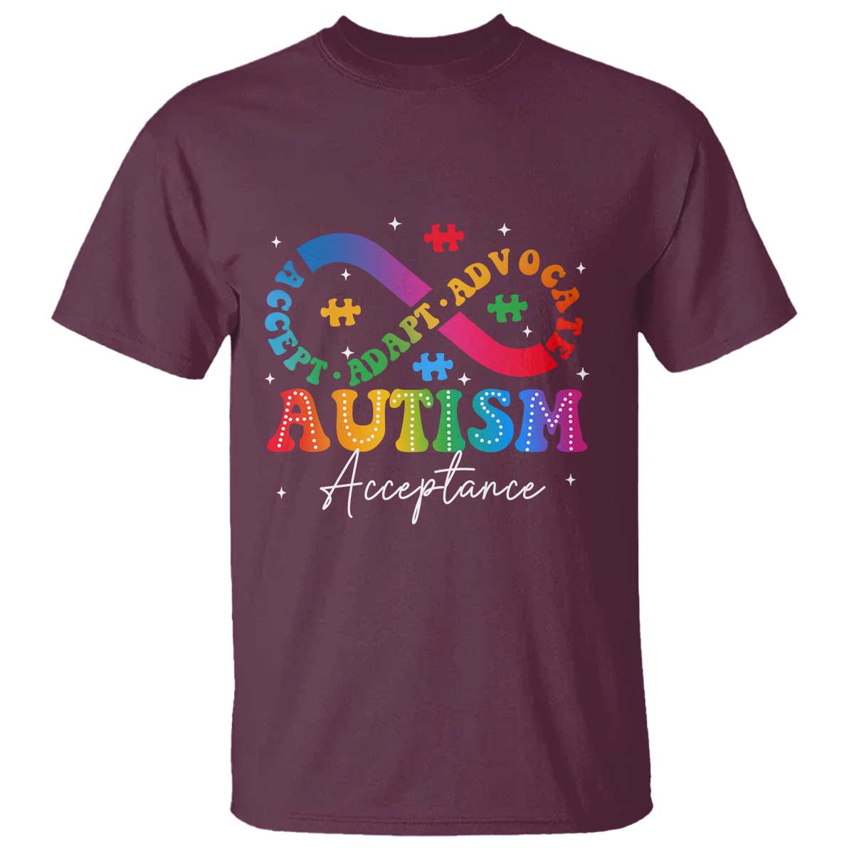 Autism Support Acceptance T Shirt Infinity Symbol Neurodiversity
