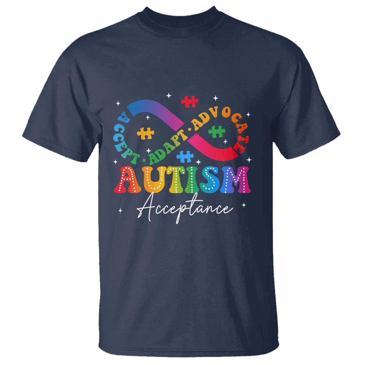Autism Support Acceptance T Shirt Infinity Symbol Neurodiversity