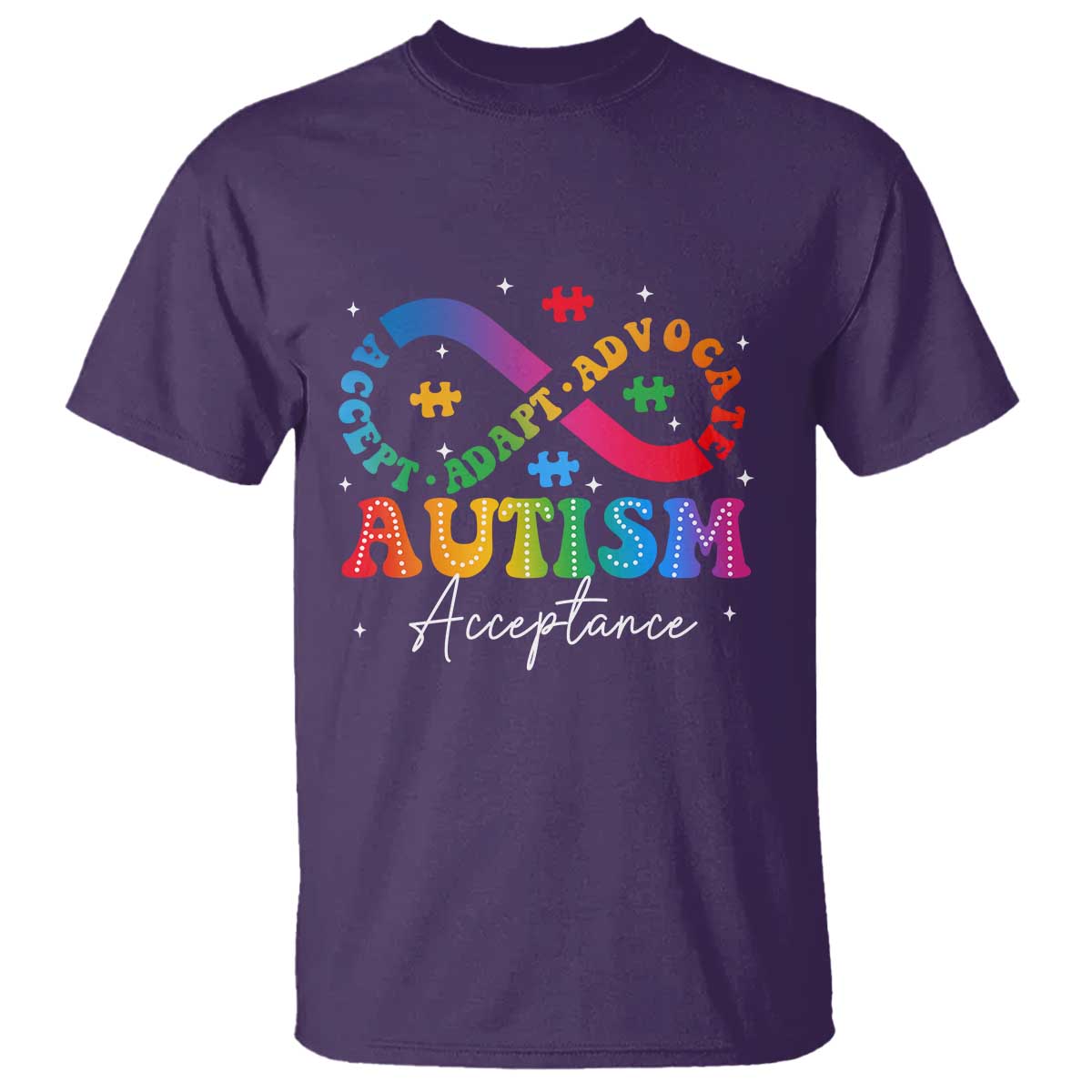Autism Support Acceptance T Shirt Infinity Symbol Neurodiversity