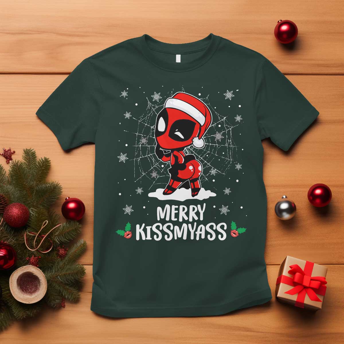 funny-christmas-t-shirt-merry-kissmyass-cute-spider-women-santa-sarcastic-xmas