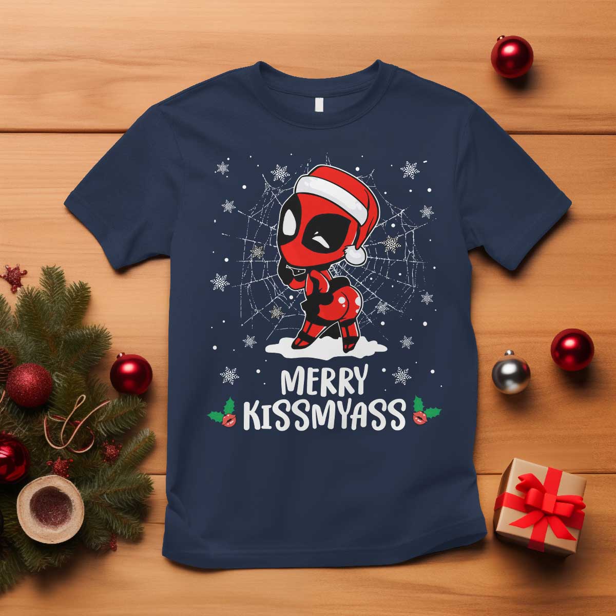 funny-christmas-t-shirt-merry-kissmyass-cute-spider-women-santa-sarcastic-xmas