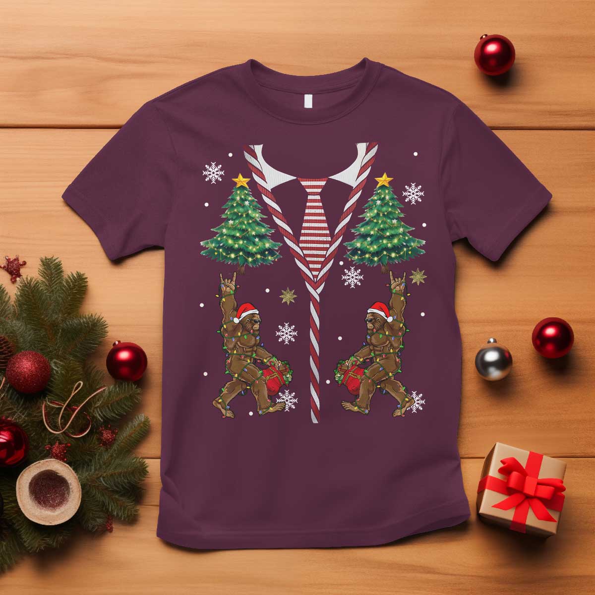 funny-bigfoot-christmas-t-shirt-bigfoot-santa-hat-ugly-xmas-sasquatch-loves