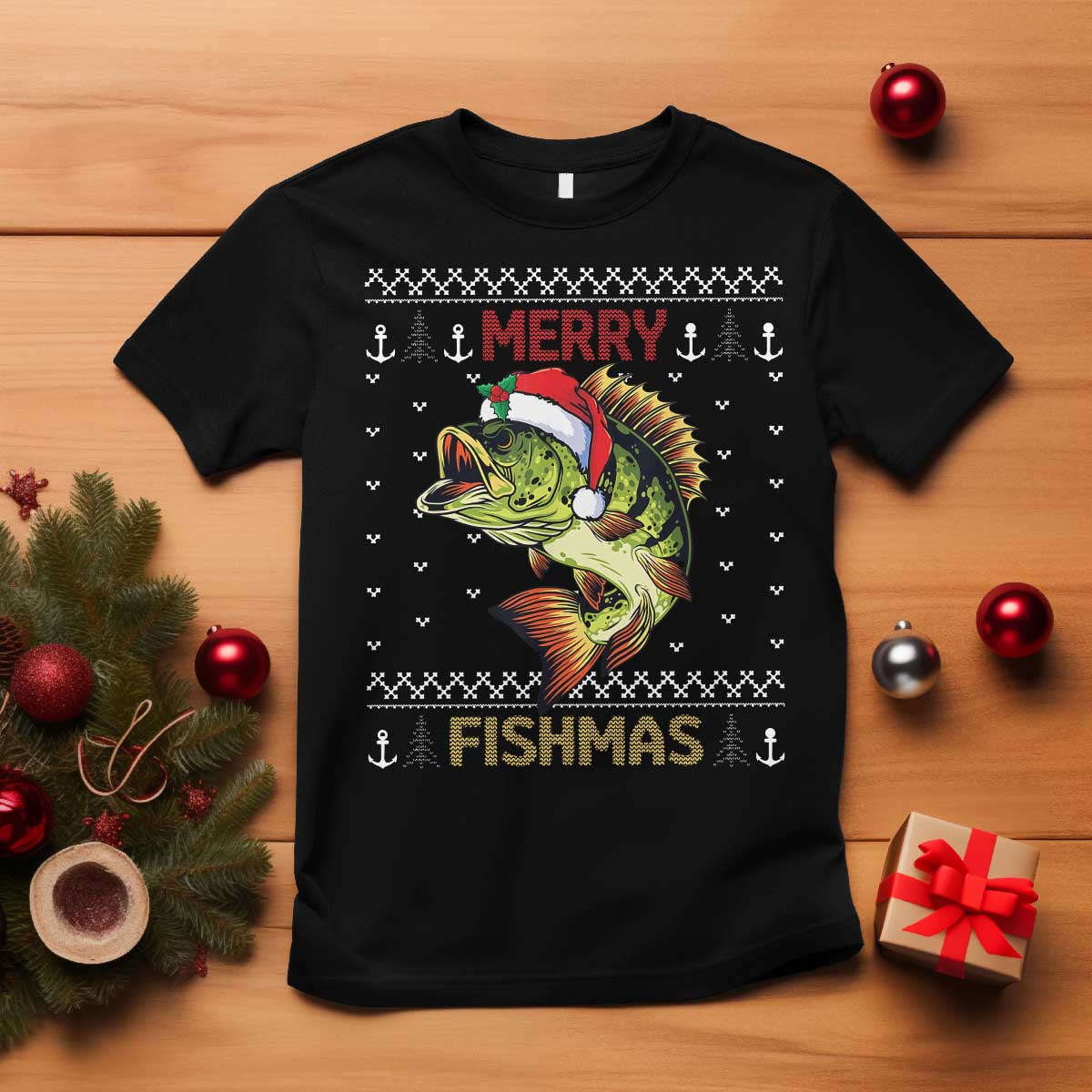 fishing-christmas-t-shirt-merry-fishmas-bass-fish-ugly-sweater