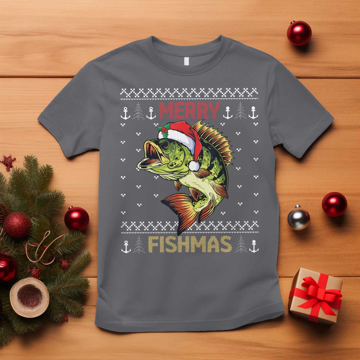fishing-christmas-t-shirt-merry-fishmas-bass-fish-ugly-sweater