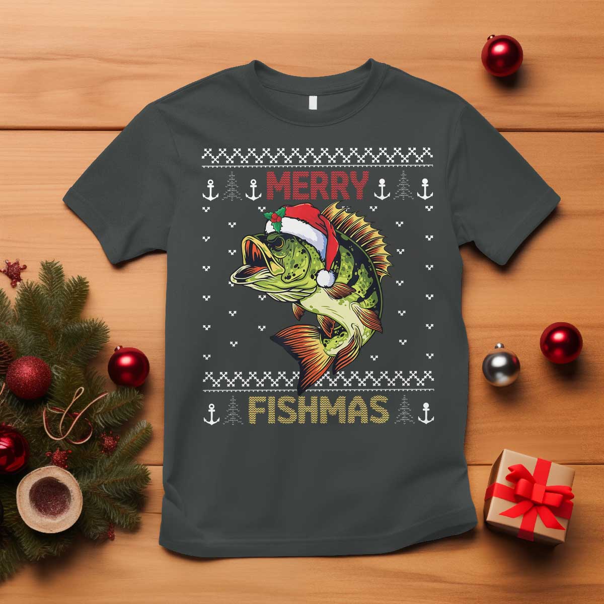fishing-christmas-t-shirt-merry-fishmas-bass-fish-ugly-sweater