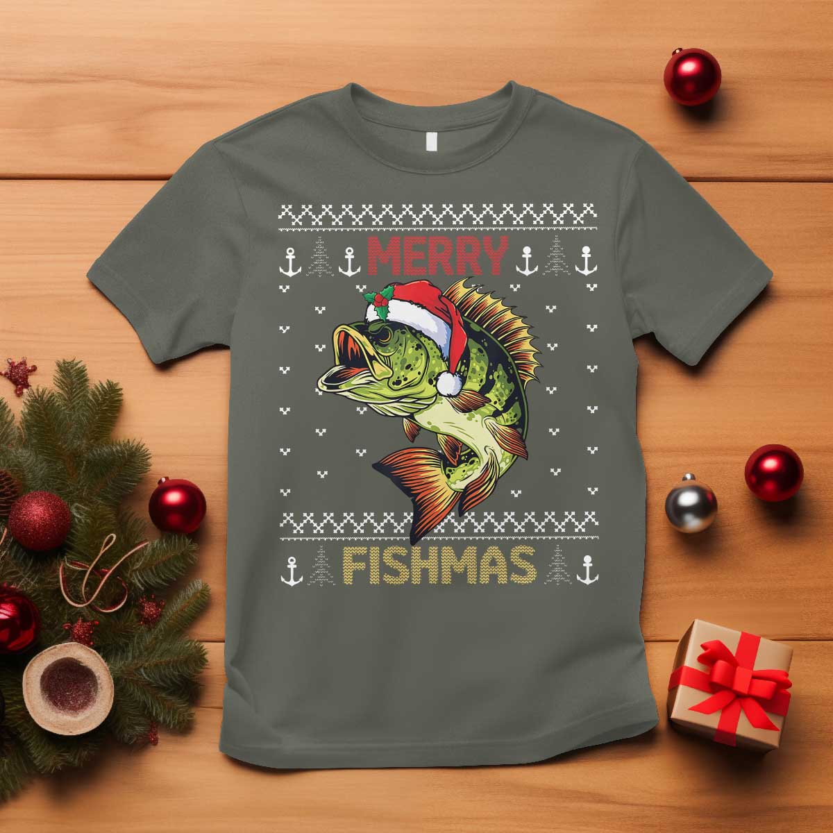 fishing-christmas-t-shirt-merry-fishmas-bass-fish-ugly-sweater