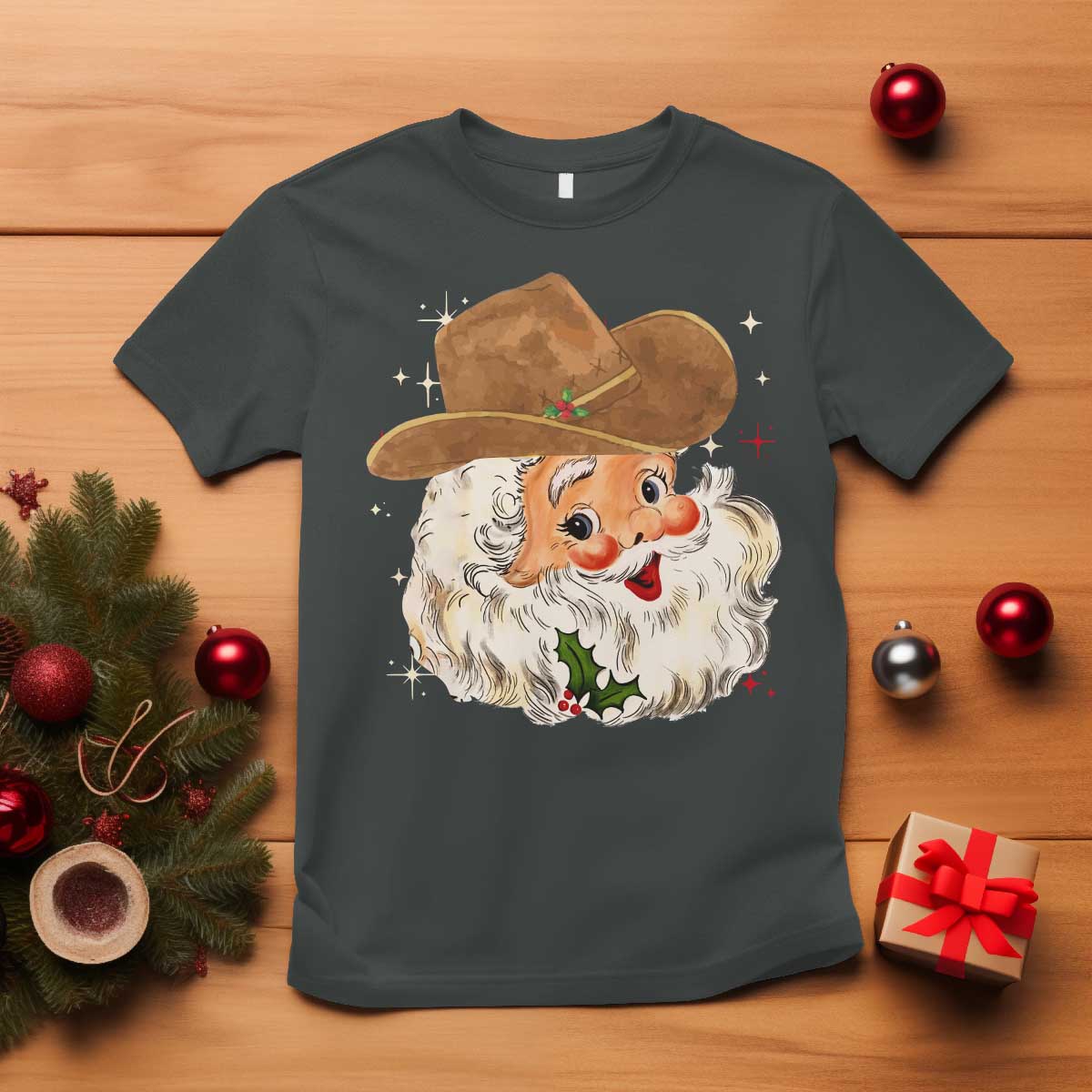 christmas-cowboy-t-shirt-santa-claus-vintage-90s-western-country-music-outfit