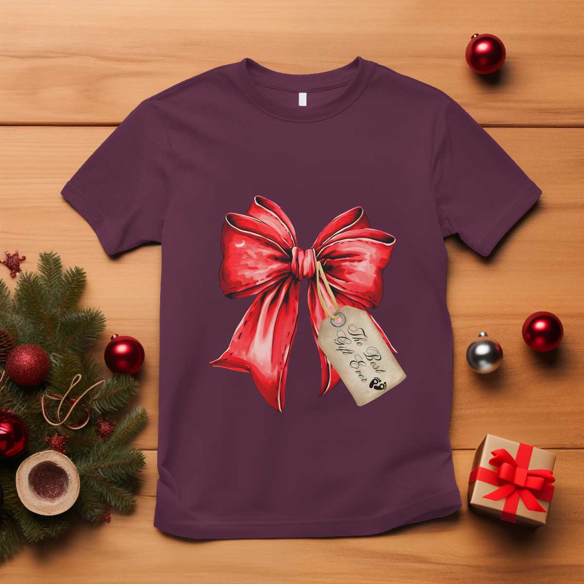 christmas-pregnancy-announcement-t-shirt-coquette-bow-xmas-maternity-gift