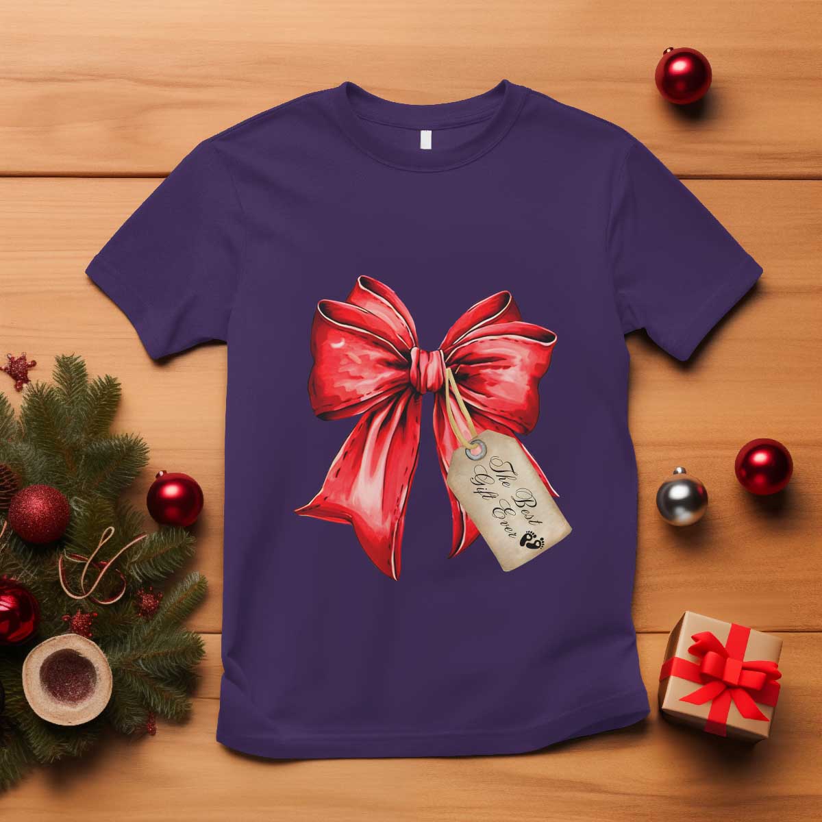 christmas-pregnancy-announcement-t-shirt-coquette-bow-xmas-maternity-gift