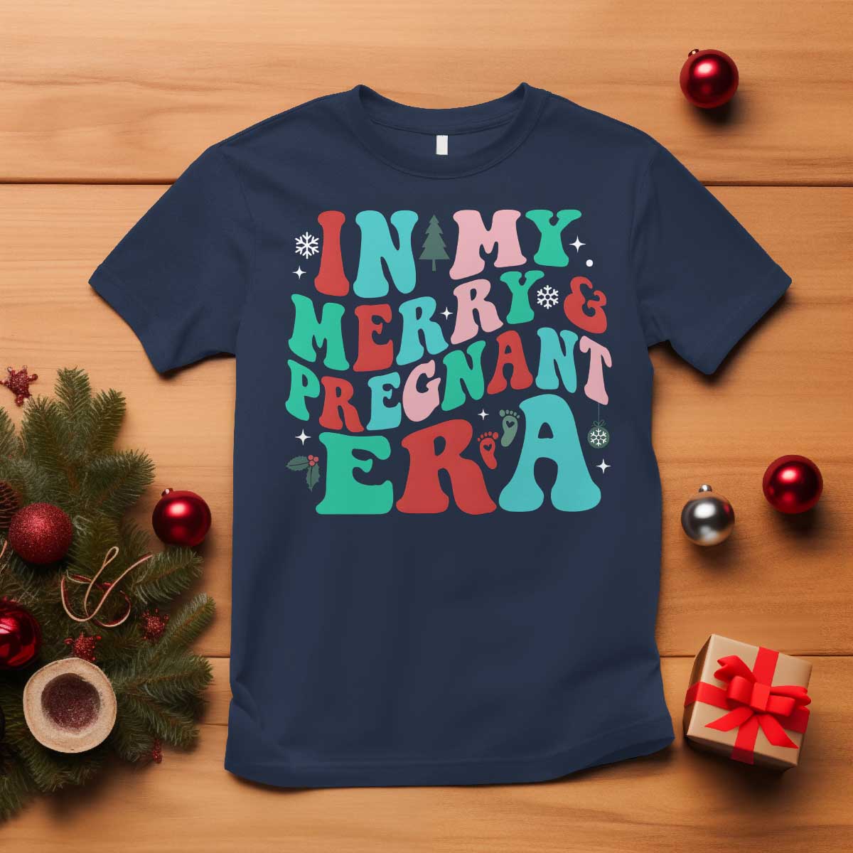 christmas-pregnancy-announcement-t-shirt-merry-pregnant-era-cute-groovy-christmas-holiday-xmas