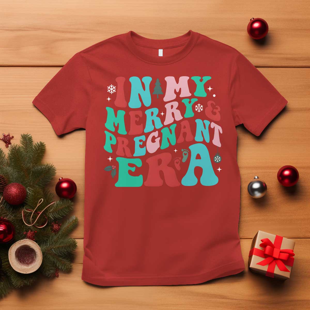 christmas-pregnancy-announcement-t-shirt-merry-pregnant-era-cute-groovy-christmas-holiday-xmas
