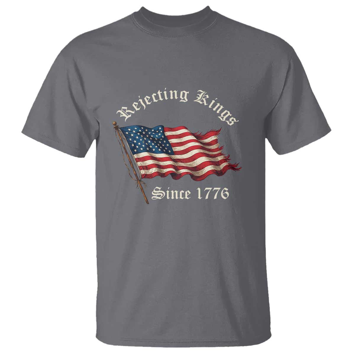 rejecting-kings-t-shirt-since-1776-no-kings-in-america-retro-us-flag